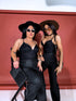 WIDE LEG bikses HM6709 "BLACK LEATHER"